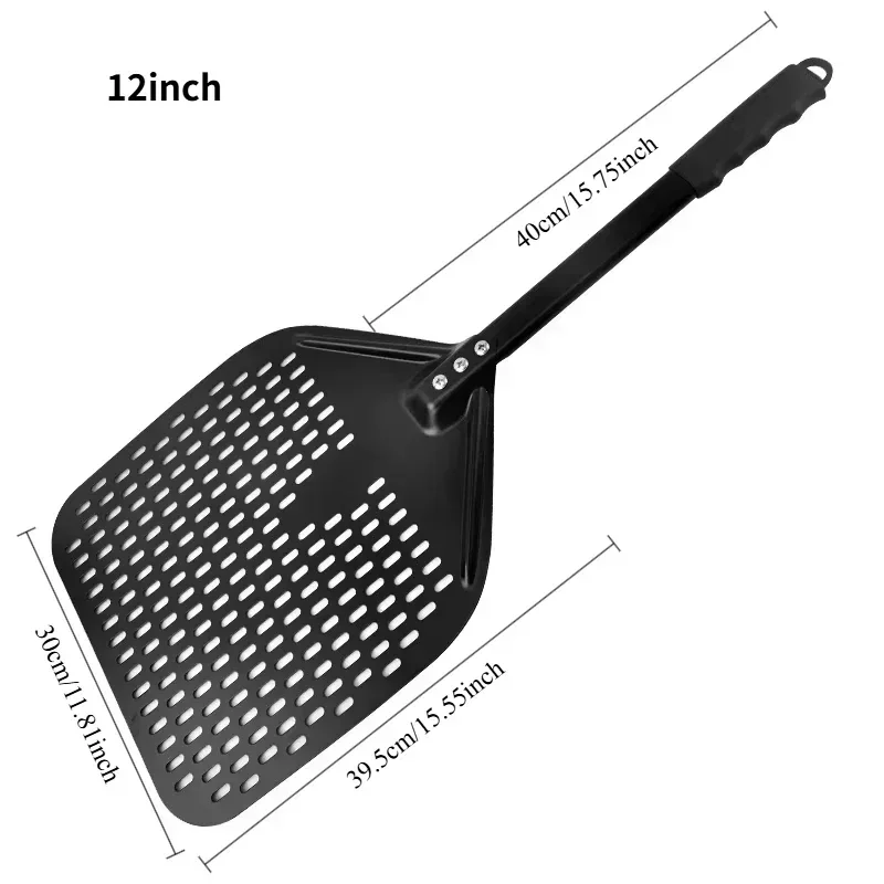 7/8/9/12inch Aluminum Pizza Peel with Handle Oven Pizza Turning Peel for Outdoor Pizza Ovens Pizza Oven Accessory image 24