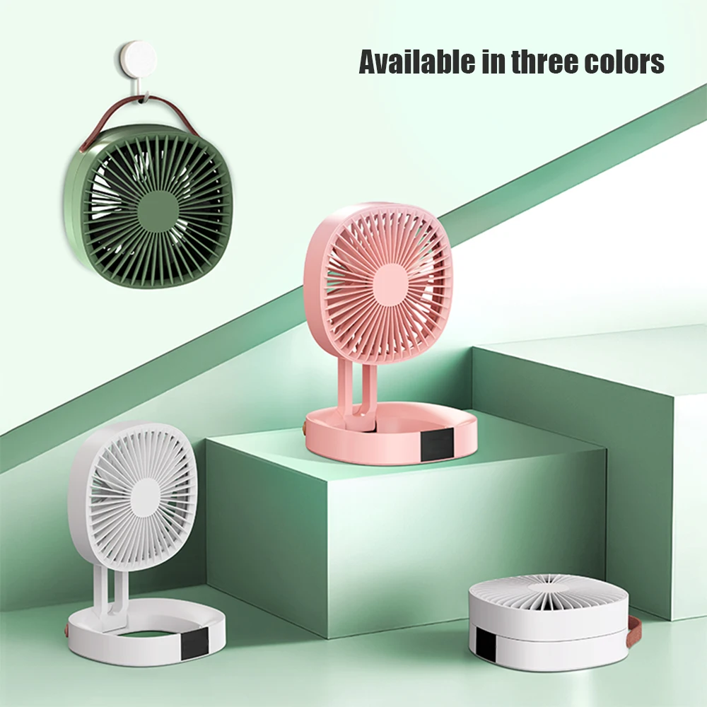 

Portable Fan USB Rechargeable Mini Folding Ceiling Fan Low Noise 2000mah Electric Fan Cooling For Household Bedroom Office