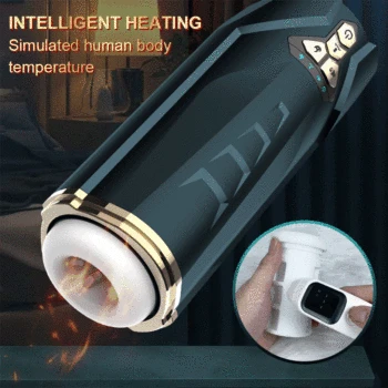Automatic Male Masturbator Telescopic Heating Masturbator Cup Interactive Voice Real Vagina Pussy Masturbator Sex Toys For Men 3