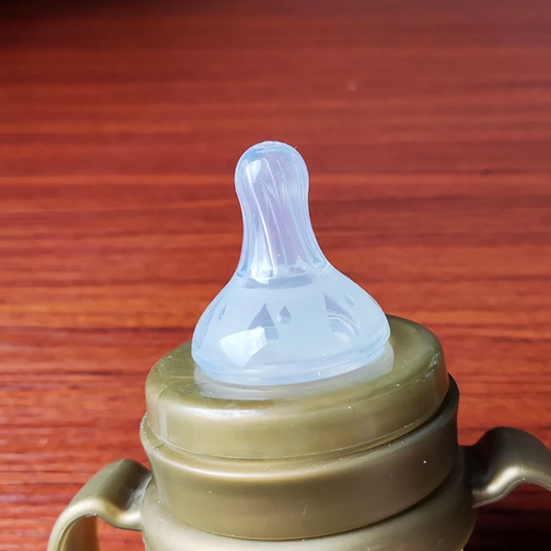 Nano Baby Bottle Feeding Bottles with Handle for Baby Weaning Anti-Choking Nipple Bottle for 0-18 Month 300ml