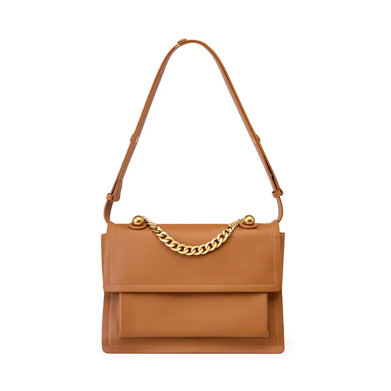 

enuine Leather Messenger Bag Women New Fashion Crossbody Bags Large Capacity Shoulder Bag Female Cowhide Chain Handbag
