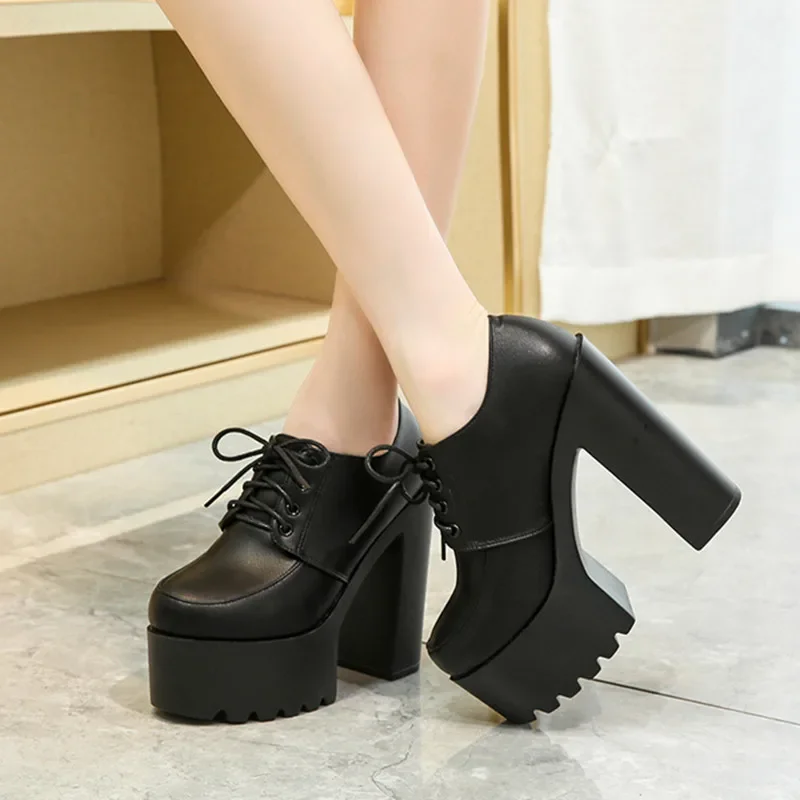 

Fashion Women Ankle Booties 14cm High Heels Woman Club Party Shoes Sexy Catwalk Heeled Shoes Thick Platform Female Short Boots