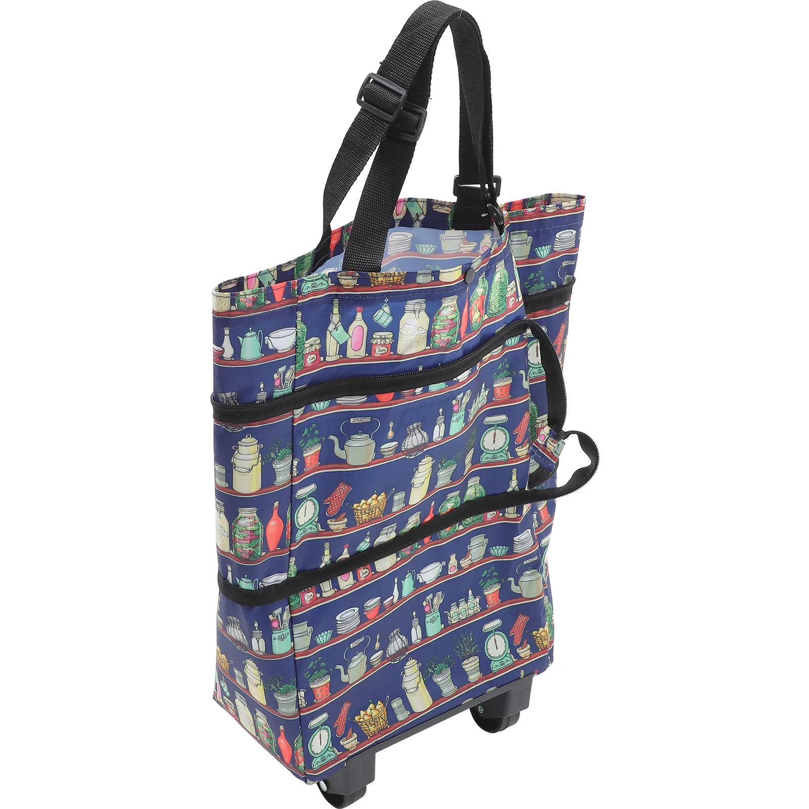 

Shopping Bag With Wheel For Trolley Foldable Large Capacity Supermarket Shopping Purchase Storage Bag For Shopping Carring Cart