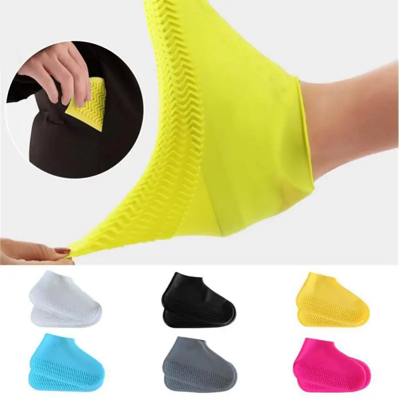 

Многоразовые Нескользящие износостойкие Чехлы для обуви от дождя, водонепроницаемые противоскользящие Чехлы для обуви для улицы, для дождливого дня