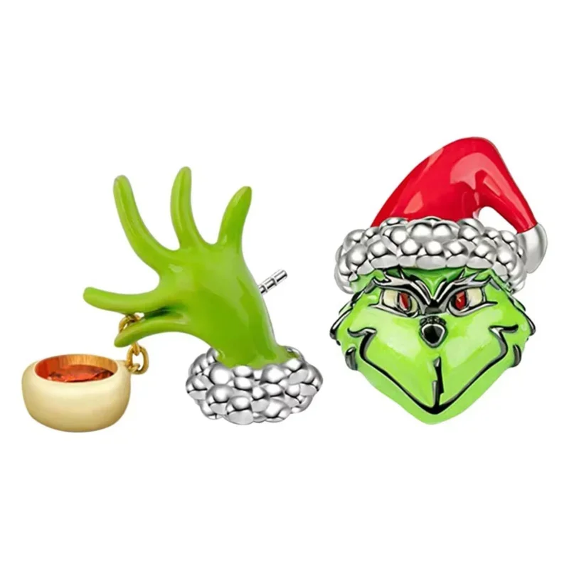 

2024 Christmas Earrings Classic Cartoon Same Metal Acrylic Drop Earring for Woman Girl New Year Christmas Party Gift