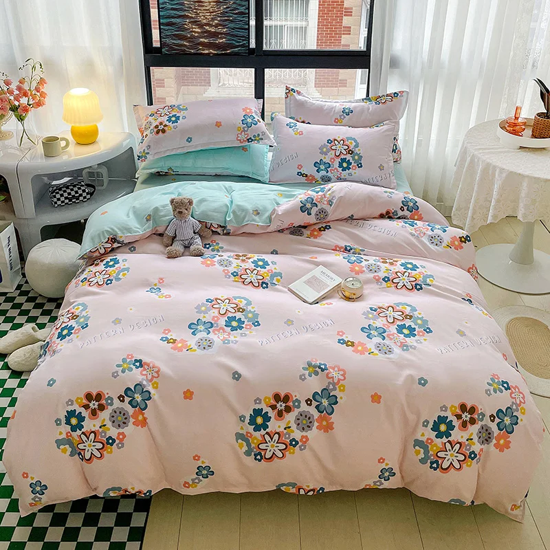 king comforter sets Fashion Solid Bedding Set with Sky Gradient Duvet Cover Set Quilt Cover Bed sheet Pillowcase Sets Full King Single Queen Size bed sheets Bedding Sets