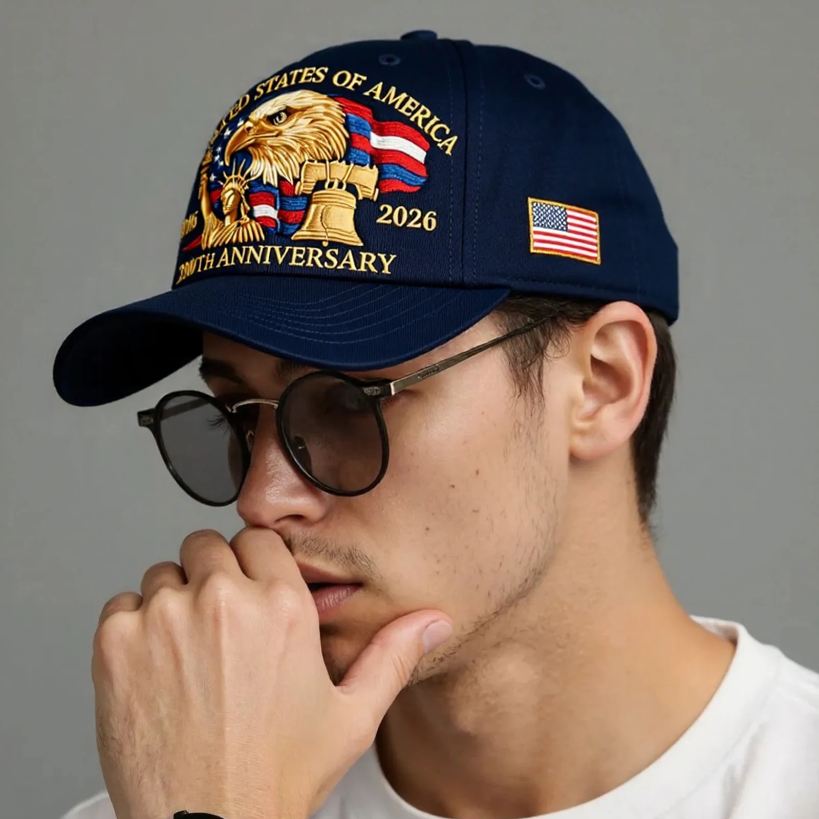 US 250th Anniversary Cap Patriotic Baseball Cap US 250th Anniversary Tribute Hat Trucker Hat for Men and Women