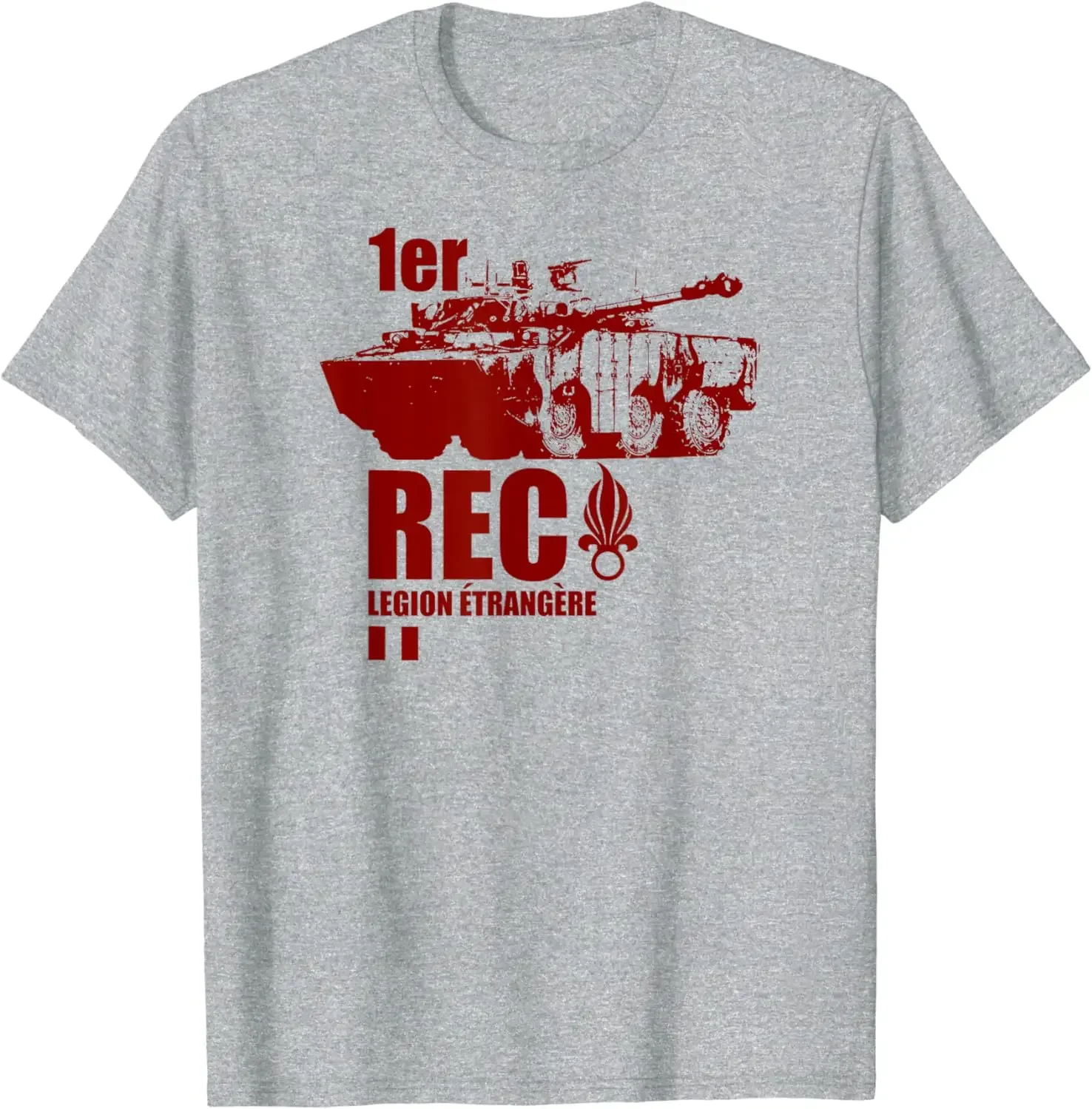 

1er REC Légion Étrangère Men T-Shirt Short Sleeve Casual 100% Cotton T Shirts