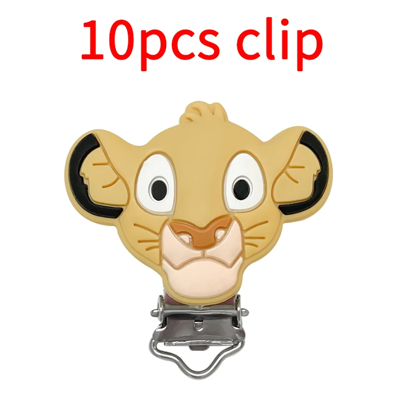 10pcs Silicone Disney Clips, Baby Pacifier Clips Holder, Silicone Dummy Pacifier Chain Accessories, BPA-Free Customized, Pacifier Clip, Pacifier Chain, Pacifier Accessories