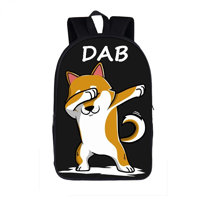 

HOMDOW Dab Puppy Shiba Inu / German Shepherd / Bull Dog Backpack For Teenage Bags Boys Girls Dabbing School Backpack Bags