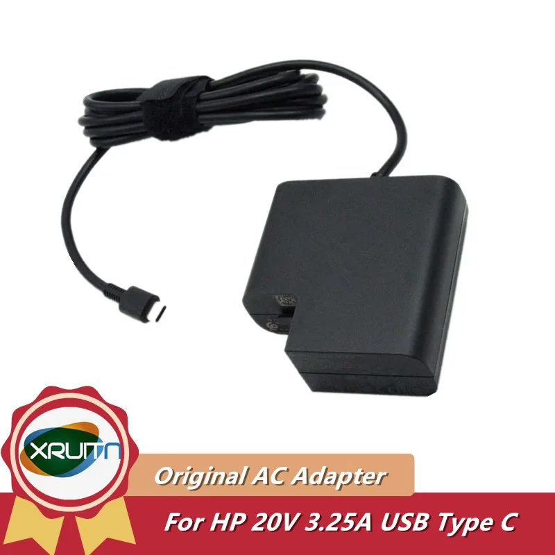 

Genuine For HP Elitebook X360 1040 G7 Laptop 65W 20V 3.25A USB Type C AC DC Adapter Chargers TPN-CA06 L30757-002 Power Supply
