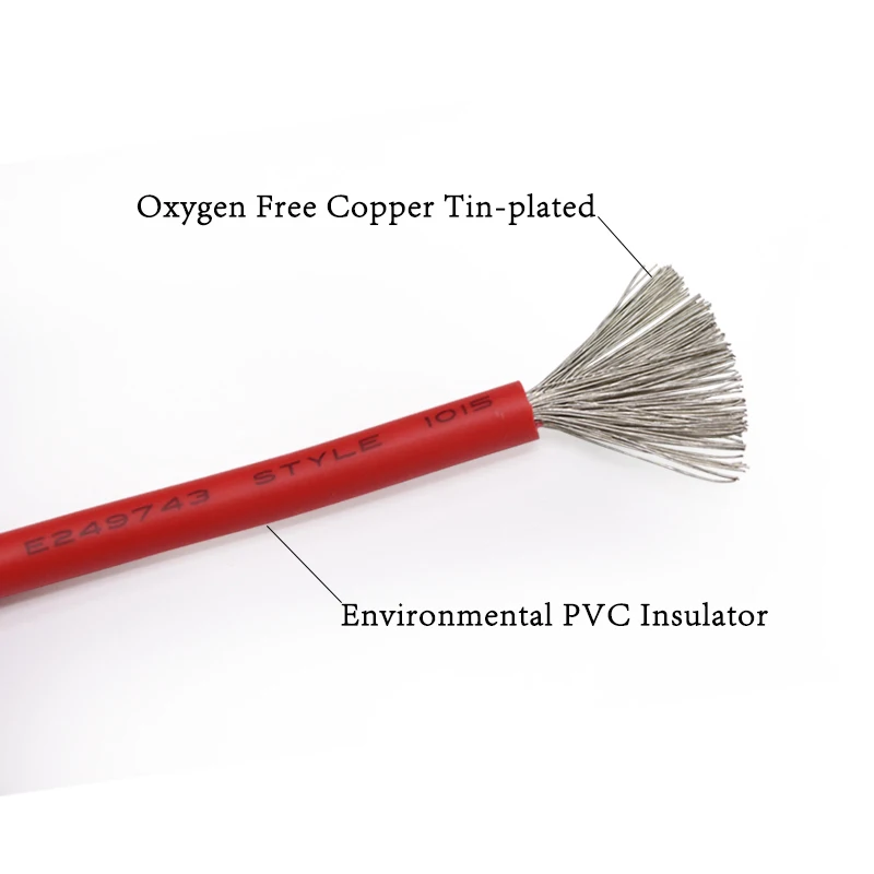 PVC 전선 절연 램프 조명, DIY LED 라인 구리 케이블, UL1015, 24, 22, 20, 18, 16, 14, 12, 10, 8 AWG, 600V, 2 m, 5m