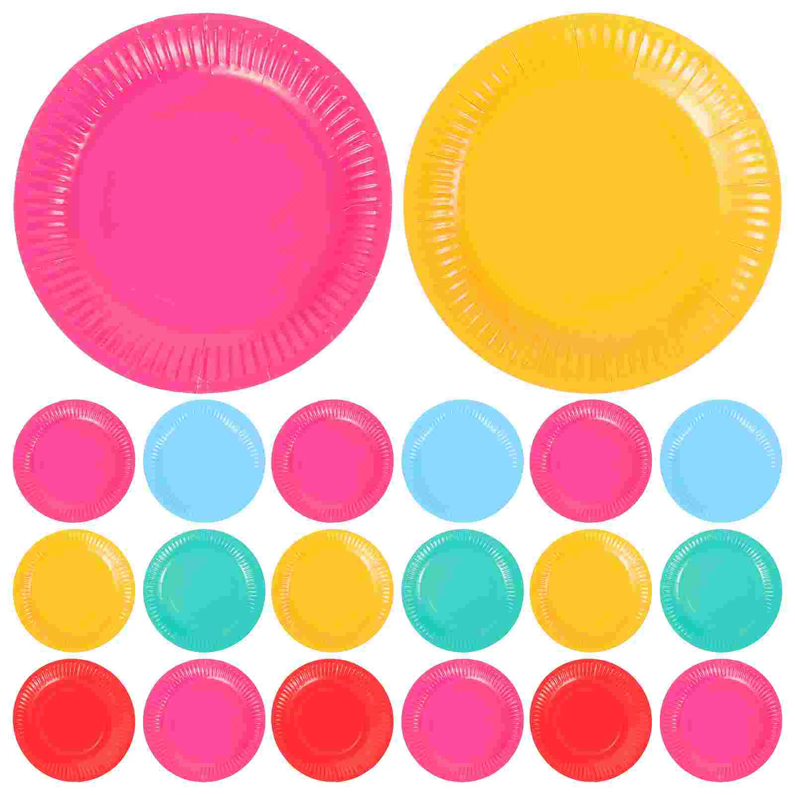 100pcs Paper Cake Plates Colorful for Birthday color paper plates color paper plates for parties