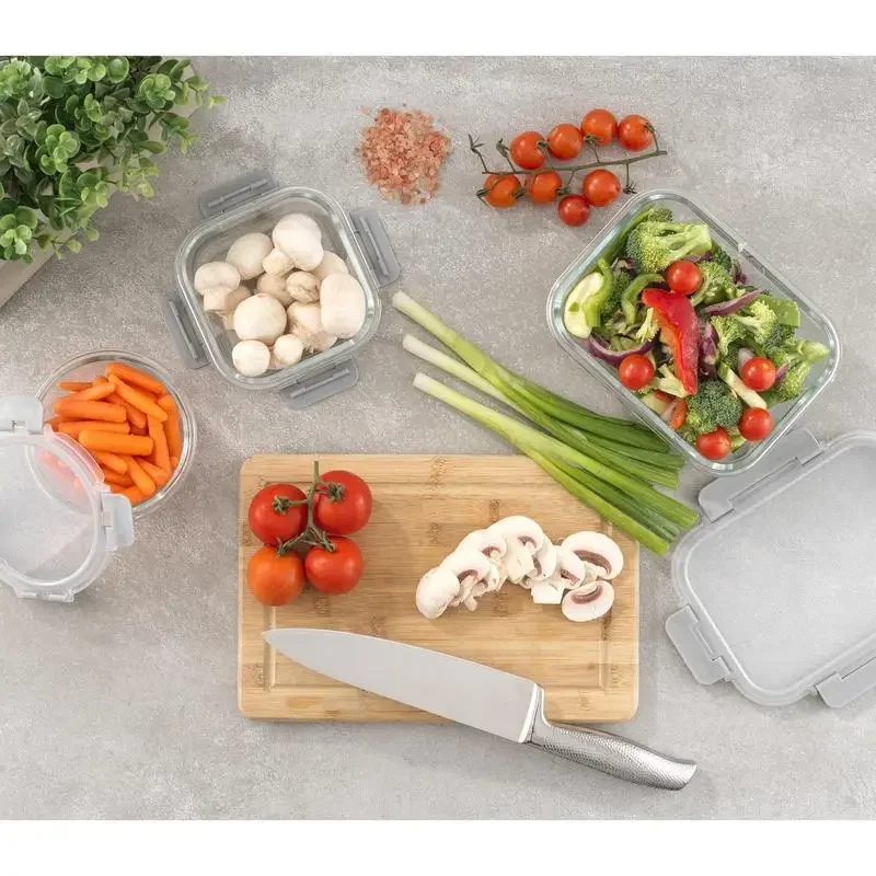 Description Picture 4 of itemJoyJolt JoyFul 24pc Pantry Kitchen Storage Containers, Glass Meal Prep Container for Lunch, Glass Storage Containers with Lids