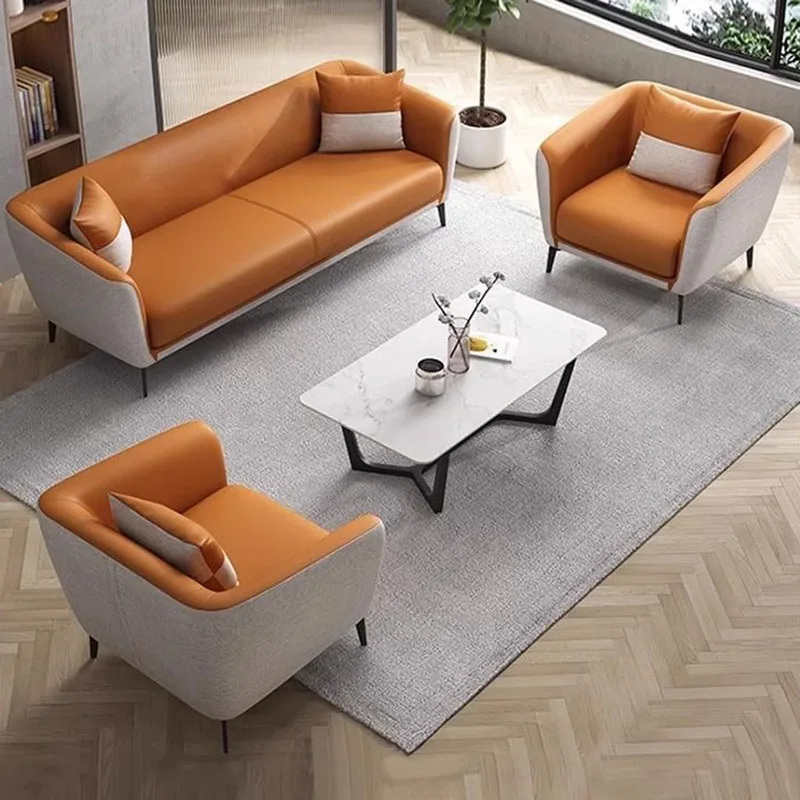 Recliner Office Sofas Sectional Lazy Leather Nordic Modular European Accent Office Sofas Sleeper Bureau Meuble Furniture