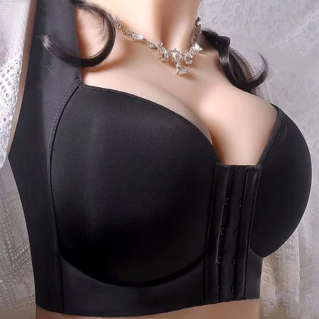Front buttoned underwear women's thin big breasts show small bra without  underwire, tucked breasts, adjustable upper support bra - AliExpress