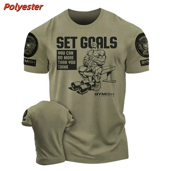 T-shirt fitness sportiva stampata in 3D per uomo Biceps modello di sollevamento pesi T-shirt estive casual allentate O-Collo Top a maniche corte