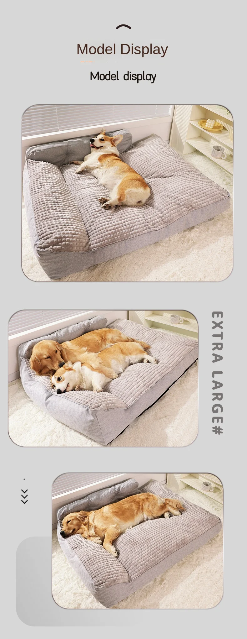 Title 23, Comfortable Beds for Large Dogs Machine Washabl...