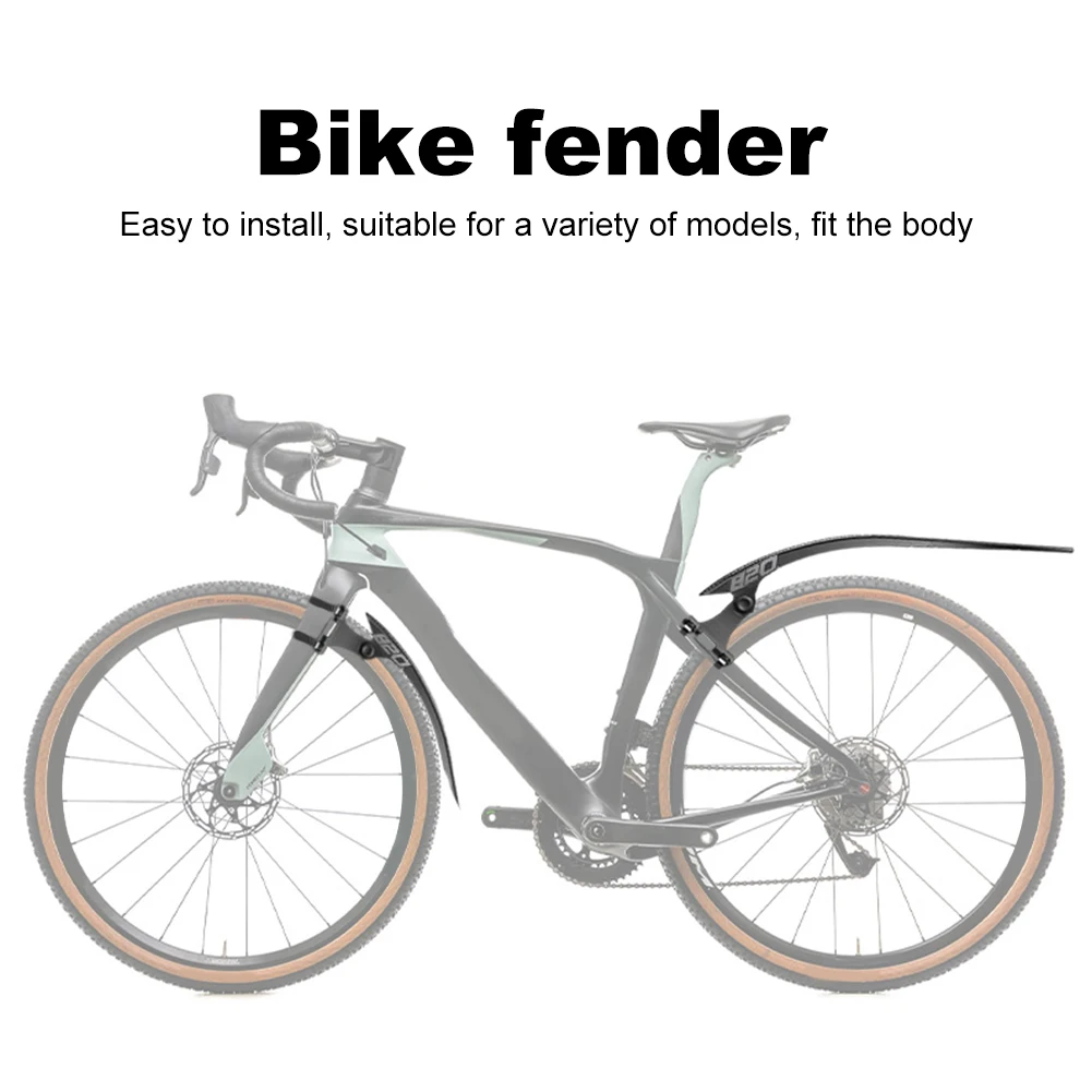 Front Rear Tire Mud Guards Adjustable Road Bike Wheel Fenders Lightweight Front & Rear Mudguard for Front Rear Wheels Below 50mm