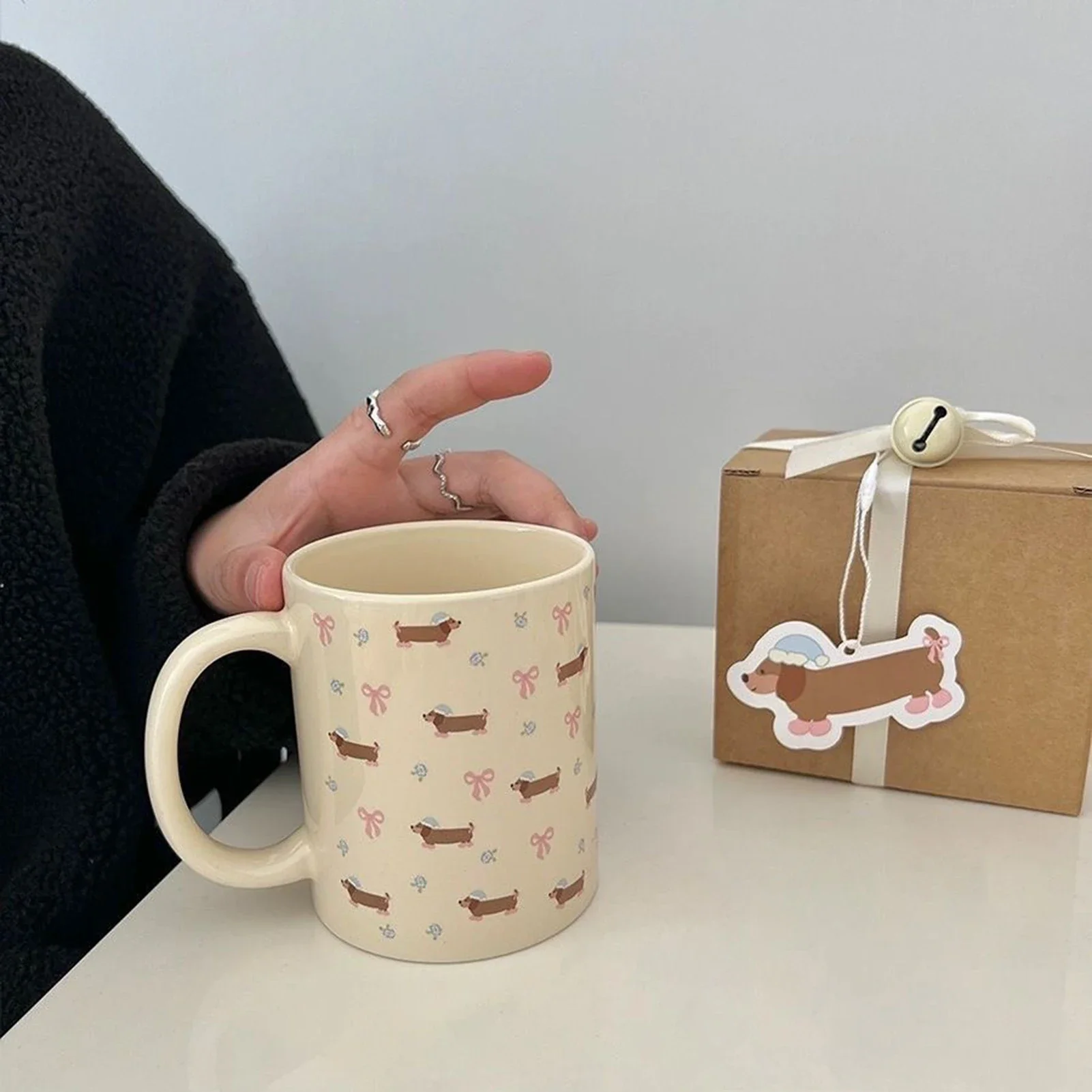 Dog Design Coffee Mug - كوب قهوة بتصميم كلب