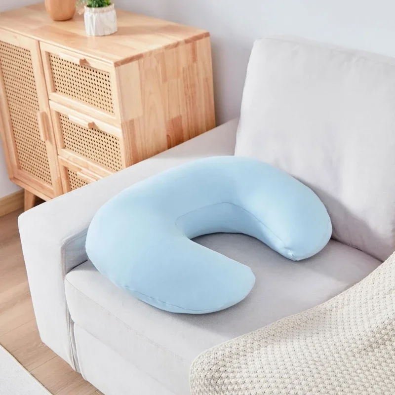 Head Support Cushion Nursing Pillow with Detachable Pillowcase Soft Pillow for Breastfeeding Newborns