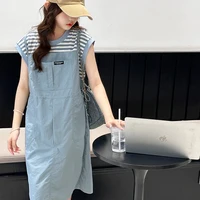 Robe d'été pour filles, robe-veste pour enfants, fausse robe longue de style occidental pour filles, jupe trapèze 5