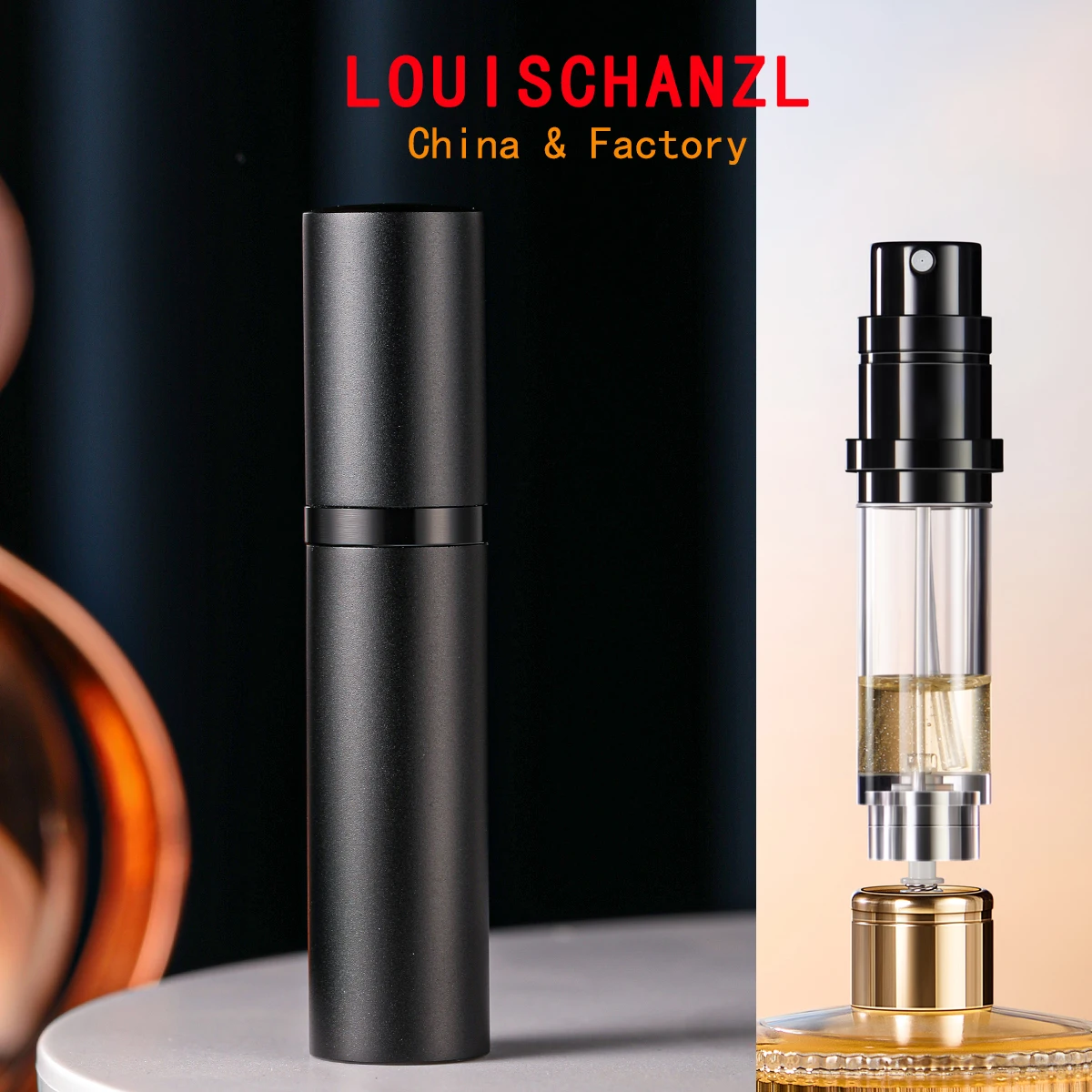Louischanzl 5ml มินิด้านล่างบรรจุสเปรย์น้ําหอมขวดเครื่องสําอางค์สเปรย์ Atomizer แบบพกพาคอนเทนเนอร์ 1