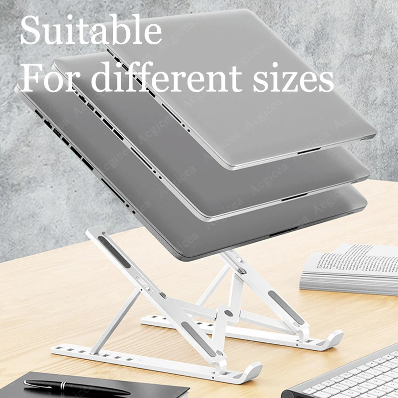 Складная подставка для ноутбука, портативный держатель для ноутбука, регулируемый подставка, охлаждающий кронштейн, аксессуары для ноутбуков и планшетов