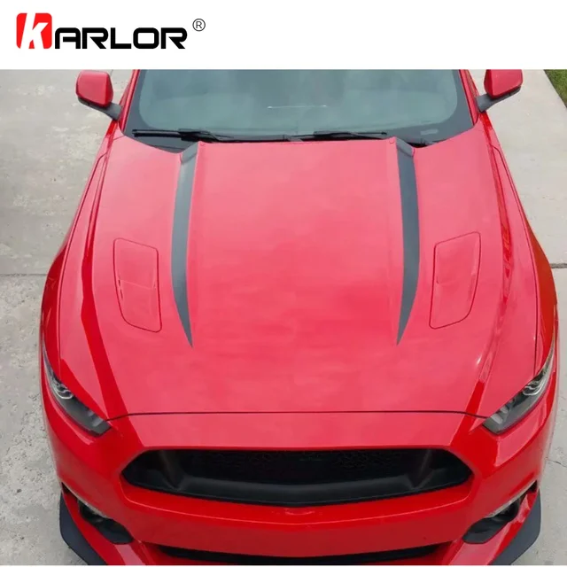 2Pcs/Set 115cm Long Car Hood Stickers Decals Vinyl PVC Decoration Automobile Car-styling Accessories For Ford Mustang 2015 2016