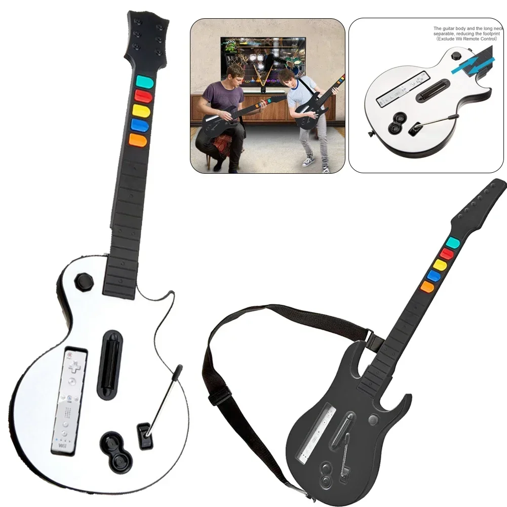 

Wireless Guitar Hero Controller for Wii Guitar Compatible With Clone Hero Rock Band Games Remote Joystick Console Accessories