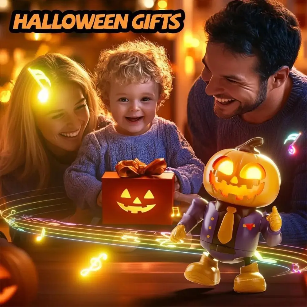 Plastic Halloween Dancing Robot Toy Light with Sound 3D Skeleton Dancing Toy Craft Decor Simulation