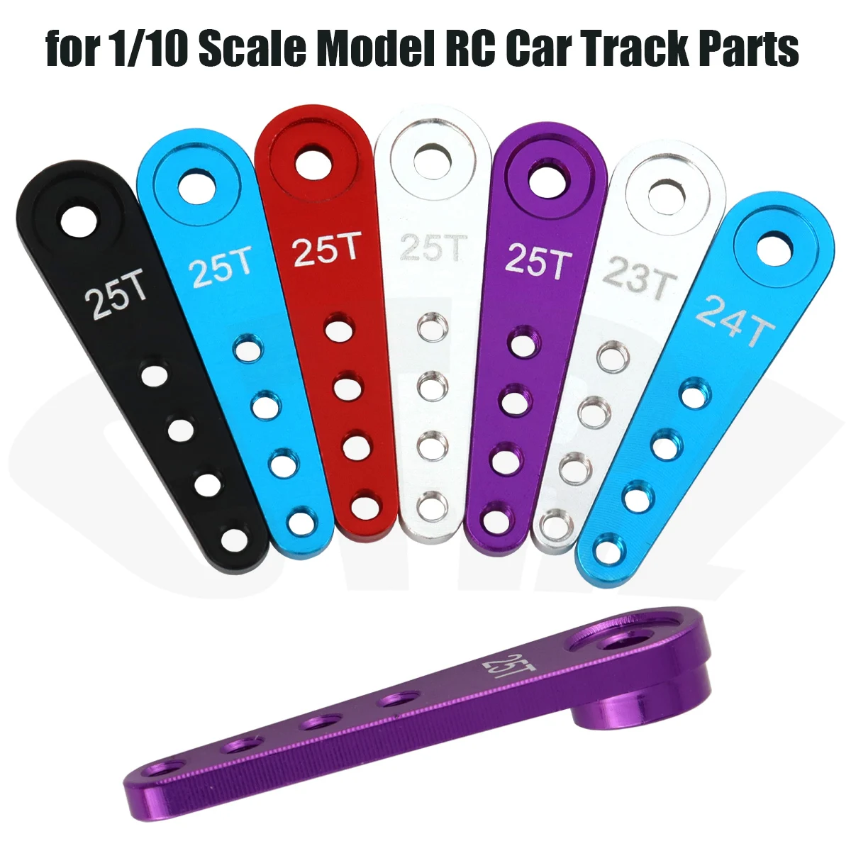 ShareGoo 3Pcs Aluminum 24T Servo Horns For Axial SCX24 Stock Servo AS-1 AXI31619 (Red/Black)