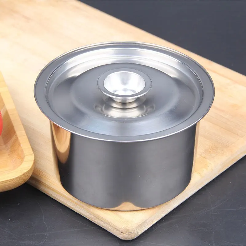 Stainless Steel Basin With Lid Rectangular Restaurant Commercial Milk Tea Shop Special Jam Ice Powder Pearl Seasoning