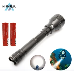 F2 S/L LED Diving Flashlight With 18650 Underwater Scuba Lamp Torch IP68 Diving Equipment 100m Waterproof Swimming Work light