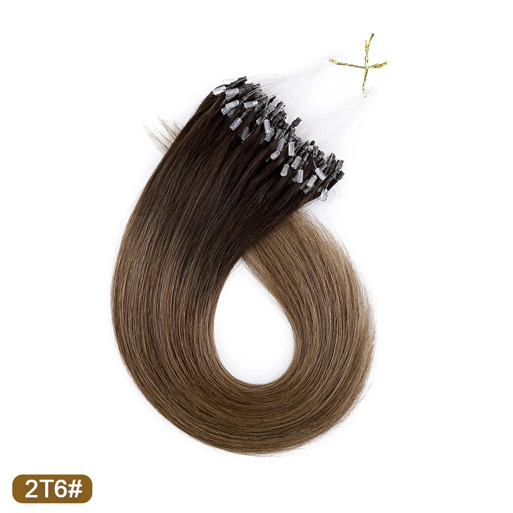 SEGO Mikroring-Haarverlängerungen, Mikroperlen, Echthaar, vorgebunden, kalte Fusion, I-Spitze, Haarteil für Frauen, 50 g, 100 Stränge – Detail 12