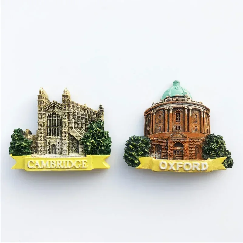 Hand-Painted Cambridge Landmark Fridge Magnet - UK Travel Souvenir and Home Decor Gift