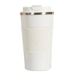 Stainless Steel Insulated Travel Mug - Double - Layer Leak - Proof Vacuum Bottle - 380ml (White 1pc)