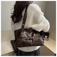Large Capacity Women’s Shoulder Bag Tote Commuter Bag Simple Vintage Cross-Border New Style Bag Versatile Sensation 2025