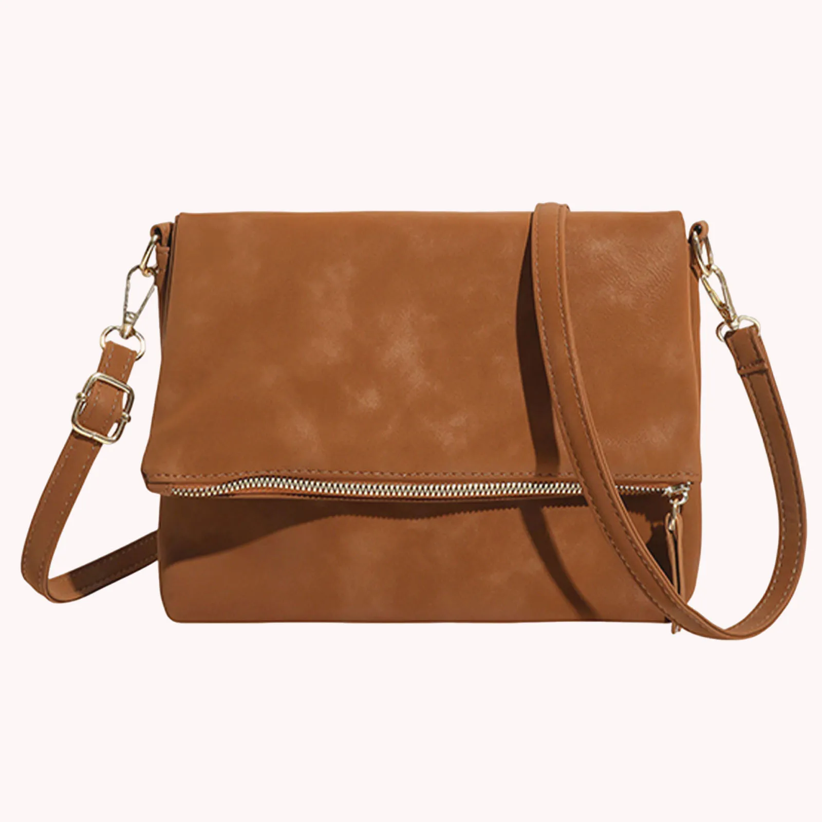 Crossbody Bag PU Leather Messenger Bag with Adjustable Shoulder Strap Work Bag for Women Work Shopping Travel