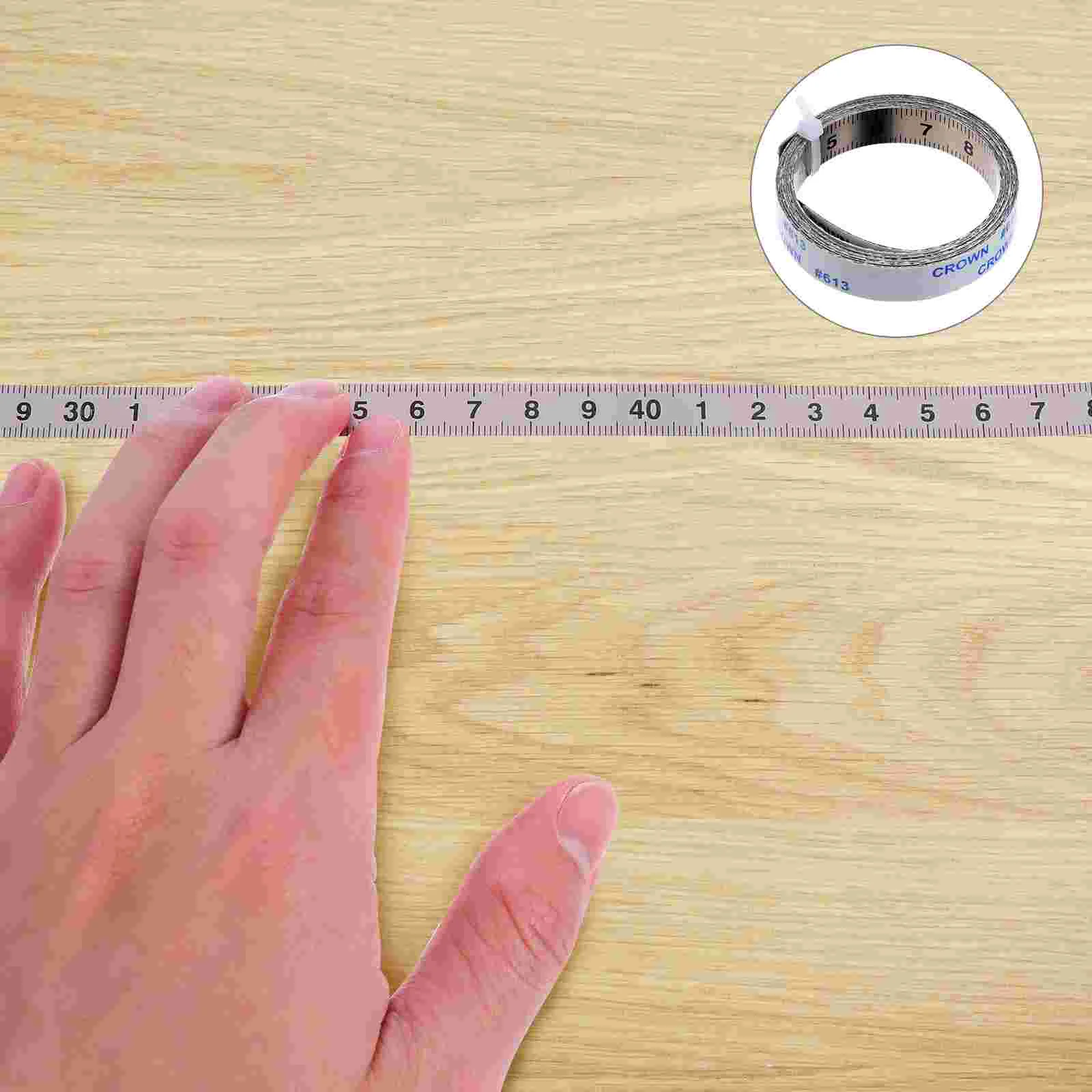 

Ruler Sticky Measure Measuring Gadget Utensil Tool Carbon Steel Self-adhesive Workbench