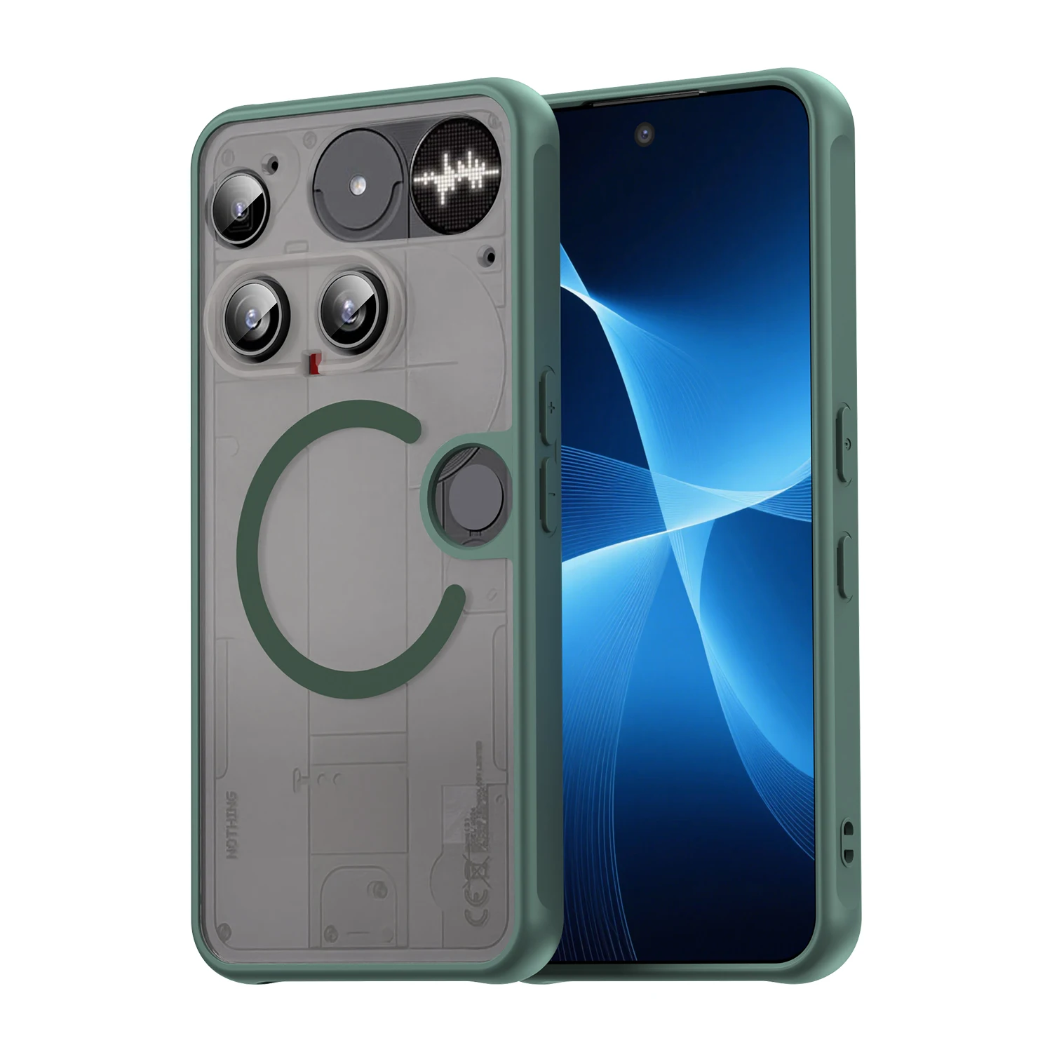 Premium Magnetic Wireless Charging Protective Transparent Case
