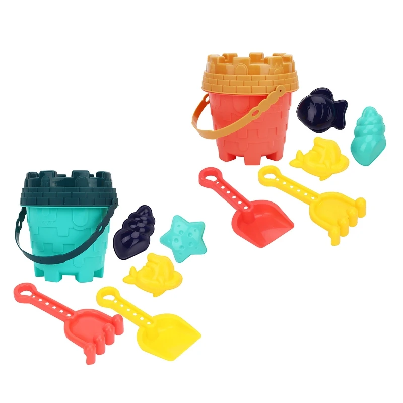 Satz von 2 Kunststoff Schaufel & Rake Sand Kinder Sandbox Schloss Spielzeug 