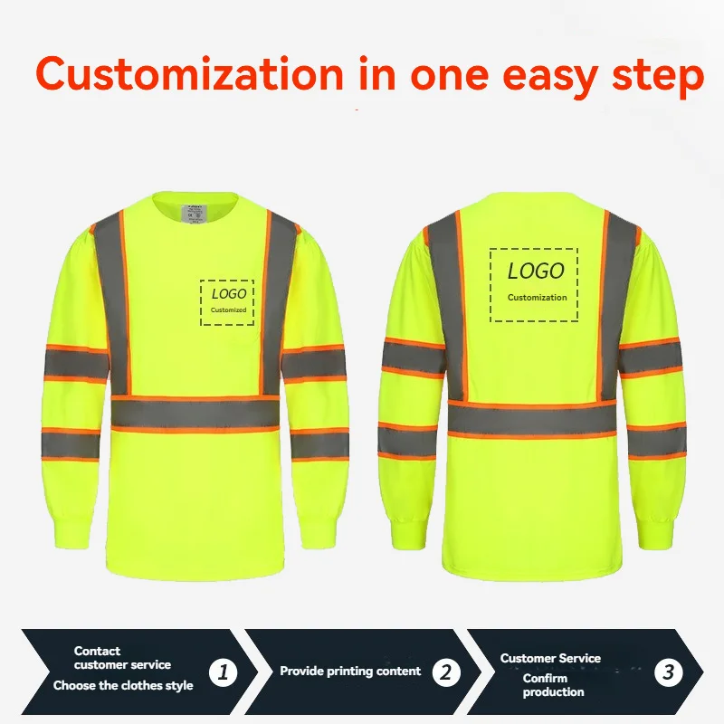 High Visibility Safety Shirts with Reflective Strips for Men Class 2 Reflective Long Sleeve Shirts 5