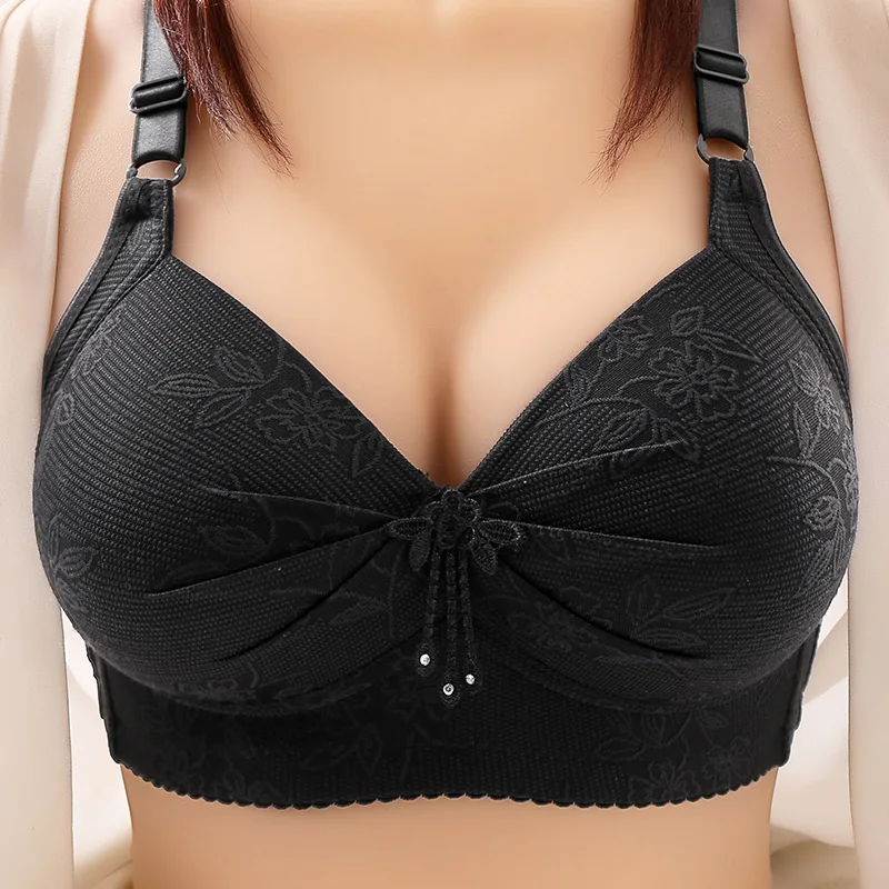 Large Size Women Bra Lightweight Wireless Brassiere Big Boobs