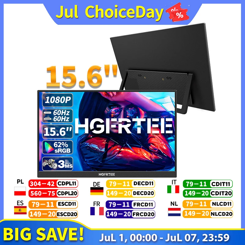 Monitor przenośny HGFRTEE 15.6inch z EU za $69.54 / ~266zł Monitor przenośny HGFRTEE 15.6inch z EU za $69.54 / ~266zł