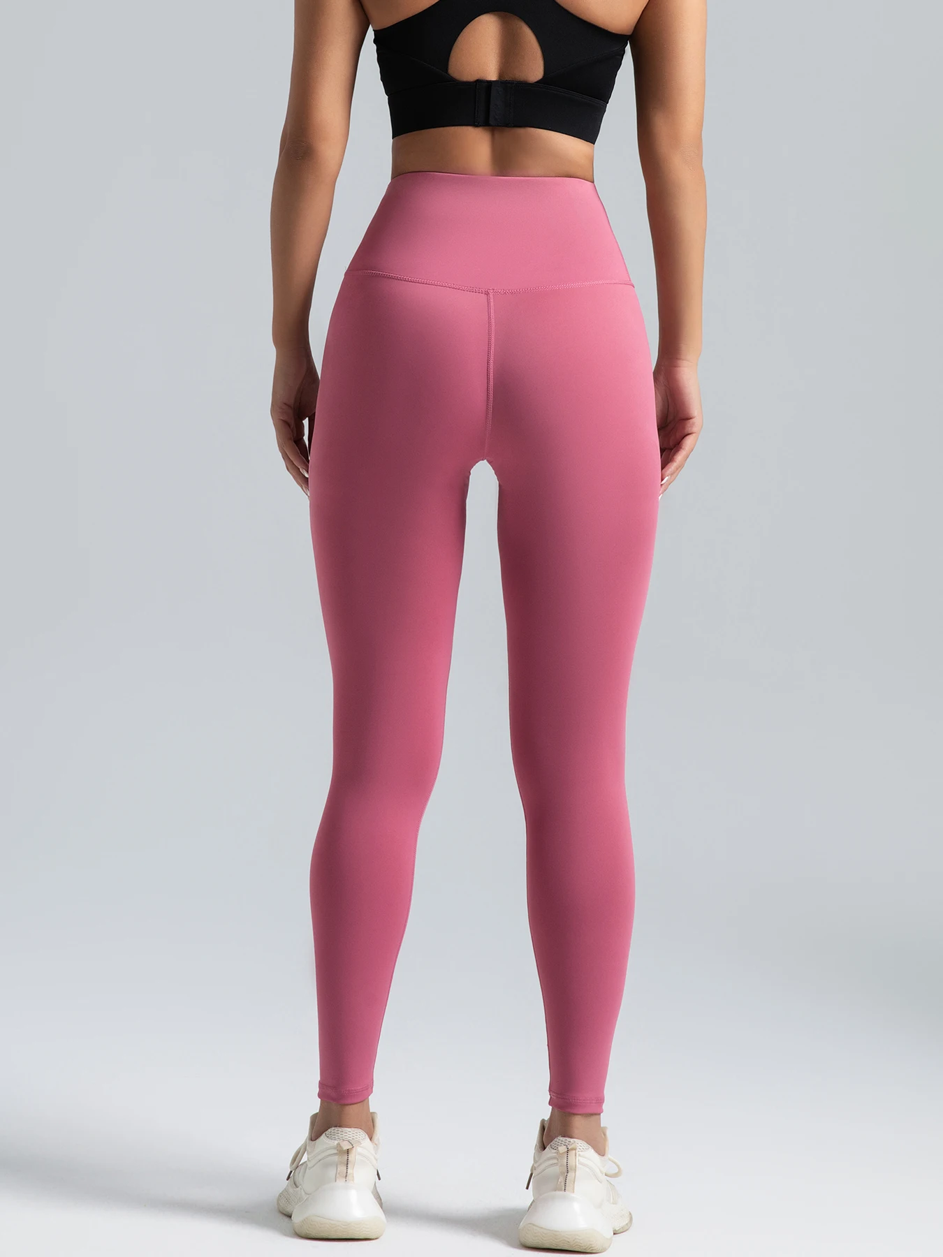 Fitfemme Women's High Waist Yoga Pants Naked Feeling Fabric Running Leggings - Image 3