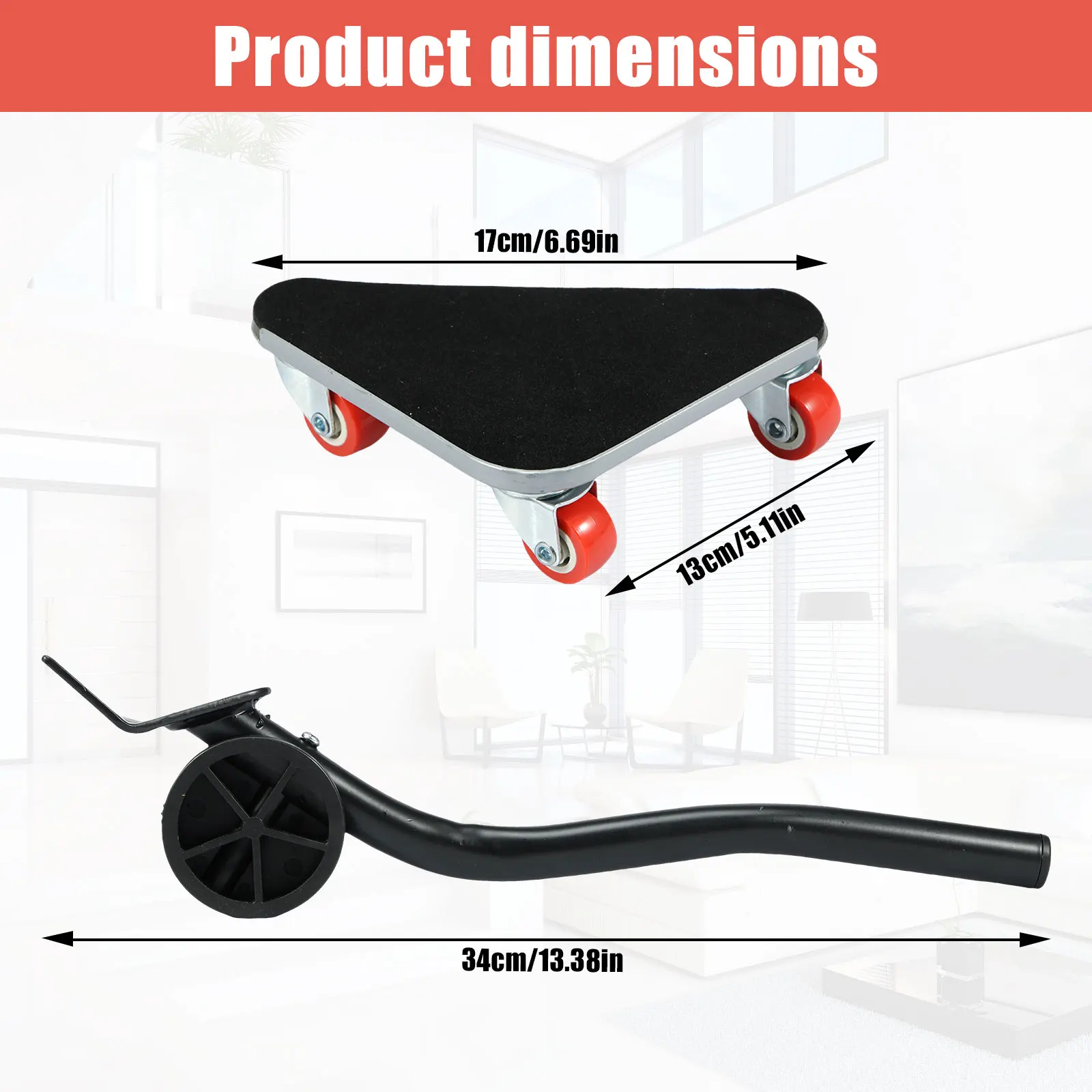Furniture Lifting Machine 5Pcs New Furniture Lifter Mover Tool 4 Sliders 1 Wheel Bar for Lifting Moving Furniture Helper Transport Tool Bearing 400/600KG