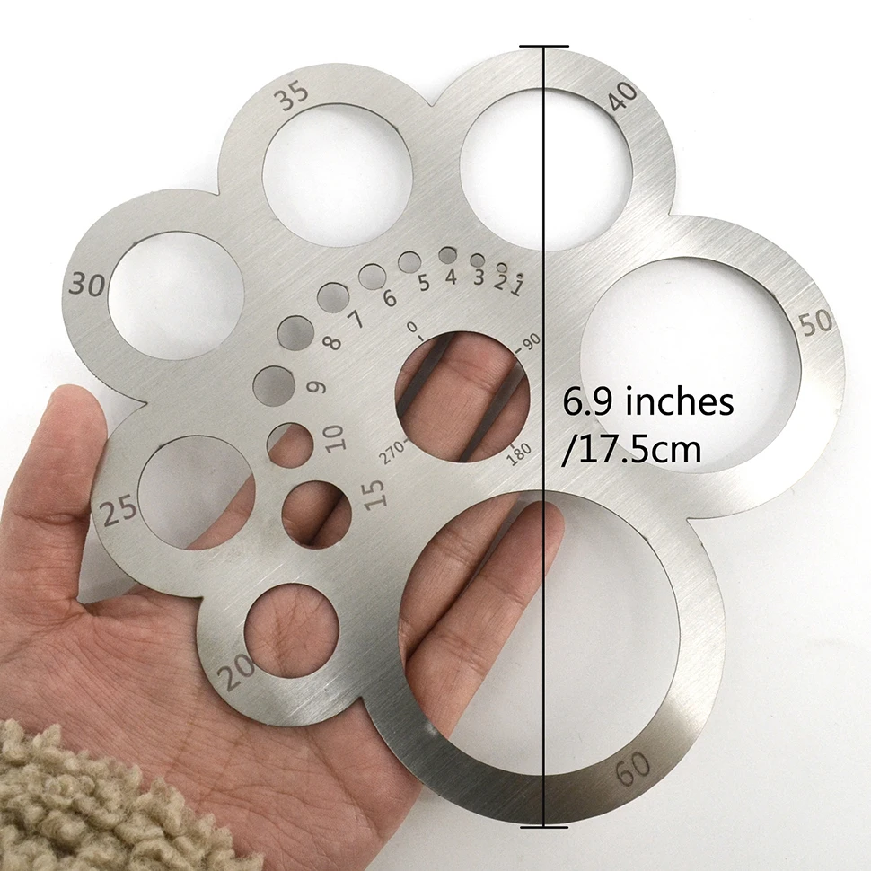 Description Picture 3 of itemleather circles tool for drawing maker large cutter working metal round template art craft custom mini tools corner cutting