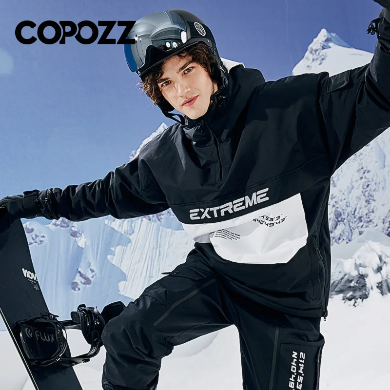 男性女性冬スキースーツセット防水防風スキージャケットとストラップ