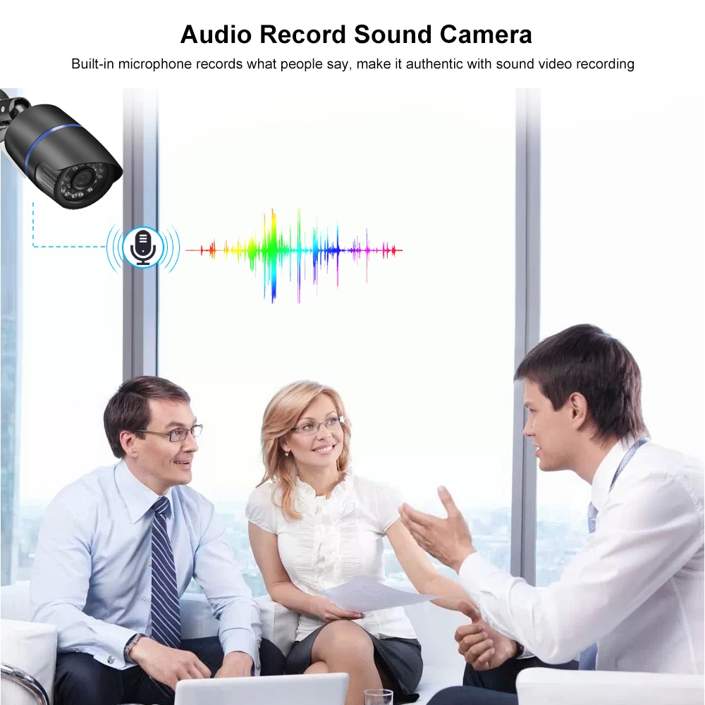 AZISHN 야외 야간 투시 오디오 8채널 8MP POE NVR AI 보안 IP 카메라 가정용 비디오 모니터링 키트